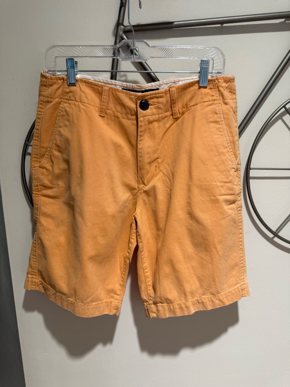 American Eagle Outfitters Men's Orange Flat Front Chino Shorts Size 30 Cotton